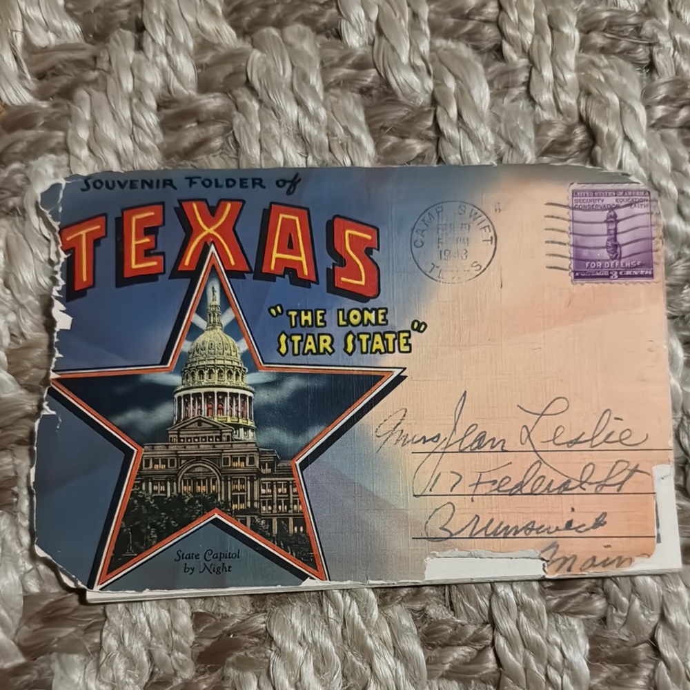 Vintage Texas Souvenir Postcard folder